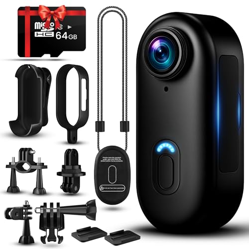 4K Mini Action Camera – Waterproof, Hands-Free Sports & Vlog Cam